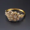 Italië Nieuw ontwerp dames goud kleur sieraden bloemvorm ketting ring armband luxe sieraden set trouwfeest cadeau