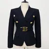 Women's Suits & Blazers S-5XL Spring And Autumn Fashion High-quality Small Suit Button Short Black White Jacket