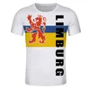 Netherlands Flag Limbourg Arms T Roomts DIY бесплатно пользовательские штаты название города Номер футболка мужская футболка хараджуку.