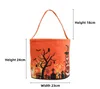 Halloween Glow Basket Pumpkin Bag med ljus 9.4x9.4 tum barn hanterar godispåsar Ghost Festival Portable Bucket Decoration Props Present Wrap By Air A12