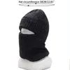 Basker fleece foder beanie scarf set kör cykling för män huva hatt stickad unisex vinter vandring scarfberets