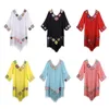 Summer Womens virkning Chiffon Tassel Tunic Beachwear Baddräkter täcker Bikini Dress Robe Swim Beach Dresses Up 220524