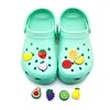 MOQ 100pcs frutas de abacate Croc Charms Soft PVC vegetais de sapatos de sapato Acessórios Decorações Jibz personalizado para tapudos de tacho