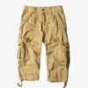 Sommar Camouflage Loose Cargo Shorts Men Camo Kort byxor Homme utan bälte drop Abz307 220318