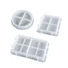 Moldes de bandeja de silicone para resina de resina epóxi Molde de jóias Diy Storage Storage Casting Crafts Home Decoration