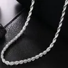 925 Sterling Silver 16/18/20/22/24 Inch 4mm Twisted Rope Chain Necklace For Women Man Fashion Charm Jewelry GC1188