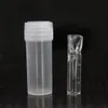 Tubo de fumo de vidro de 35 mm 8 mm para fumar cachimbo piteira filtros dicas um bocal de rebatedor com caixa de plástico