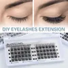 False Eyelashes DIY Lash Extensions Segmented Fluffy Volume Mink C/D 48 Individual Clusters Lashes Cluster Eye MakeupFalse