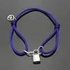 Lock Baumwollseil-Armband für Herren und Damen, Designer-Charme-Armbänder, modische Luxus-Armbänder, Schmuck