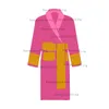 Men's designer luxury classic cotton bathrobe men's and brand pajamas kimono warm bathrobe home wear men's and women's bathrobe M size Robes