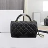 New Top Designer Chain Rhombus Small Square Channel Bag Flap Luxury Leather Sheepskin Quilted Ladies Wallet Crossbody Shoulder Black Bag Clutch