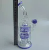 Bong in vetro narghilè bong gorgogliatore di cenere Accessori per fumatori Gorgogliatore per narghilè viola latteo piattaforma petrolifera Design unico È possibile personalizzare il colore Altezza totale 12,5 pollici