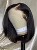 ショートストレートボブウィッグxレースフロントヒューマンヘアx前頭Sブラジルのgluelless x閉鎖女性のための220606