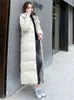 Cappotto di cotone spesso piumino Donna Coreano Parka lungo allentato con cappuccio 2022 Inverno New Fashion Rosso mattone Calore antivento Abbigliamento Feminina L220730