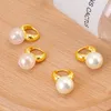 Français été Niche rétro Design perle boucles d'oreilles goujon femme Senior Ins mode doux tout match bijoux accessoires cadeau