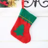 Mini Bas De Noël Arbre De Noël Flocon De Neige Bas Père Noël Bonbons Cadeau Chaussette Sac Fête De Noël Suspendus Décoration Chaussettes BH7383 TYJ