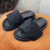 Pantoufle de créateur avec boîte sandale de luxe femmes chaussures Pool Pillow Comfort Mules en relief cuivre triple noir blanc imprimé rose mode estivale DFGG