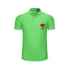 Fashion Brand high quality Men Cotton lapel Polo shirt Summer Short Sleeve love T-Shirts heart shape women Top business Casual 2022