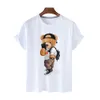 Summer Ins Style Street Selfie Bear Pattern T-shirt stampate Top per donna Trendy manica corta T-shirt casual allentata Tees DX100406