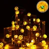 Strings Battery bediende 3M 30 LED POMPKIN STRING LICTEN RELTE CONTROLE Halloween 3D Garland voor herfst Thanksgiving Partiesled Ledled LED