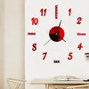 Horloges murales horloge miroir autocollants créatif bricolage montre amovible Art décalcomanie autocollant décor à la maison salon horloges murales mur