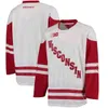 Nik1 2020NCAA Wisconsin Badgers College Hockey Jersey Broderie Cousue Personnalisez n'importe quel nombre et nom Jerseys