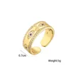 Wysokiej jakości złoty mikro mikro -barowy pierścień oko Regulowany miedziany pierścień miedziany biżuteria