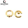 BODY PUNK Gold Plugs and Tunnels Piercing Weights Stretcher Expander Ear Gauge BCR Captive Ball Closure Nose Septum Ring 6mm