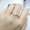 Pierścionki ślubne dla kobiet proste eleganckie owalne cyrkon jasnobrązowy srebrny kolor imprezowy palec pierścionek prezent mody biżuteria R870Wedding