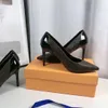 Yüksek kaliteli en son bayanlar lüks tasarımcı moda klasik kadın ayakkabı eski baskı logosu stiletto seksi balo elbise kokteyl yüksek topuklu 8cm 10cm 34-41