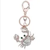 Nyckelring Key Ring Kvinnor Väska Hängsmycke Pretty Crystal Animal Keychains Nyckelringar Bilhållare