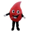 Wysokiej Jakości Czerwony Kropla Blood Mascot Kostium Etap Performance Character Outfit Wydajność Halloween Party Dress