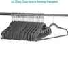Hangers Racks 45CM Gray Flocking Hanger Plastic Non-slip Magic Clothing Store Coat Without Trace DE730