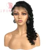 Brazilian Human Deep Wave Hair 10A Grade Lace Front Wig Bleached Knots With Baby Hair