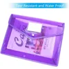 Plastplånbok mapphöljesvattentät poly kuvert plastfil plånböcker dokumentmappar med knappstängning