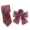 Laço laços de gravata cruzada ajustável uniforme escolar thai bowknot pescoço jk colegial camisa de cosplay cravat bowtie fred22