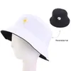 New Unisex Summer Daisy Bucket Hats Women Embroidery Beach Panama Sun Hat Men Bob Hip Hop Caps Reversible Fishing Fisherman Hat