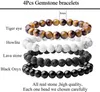 Pulseiras femininas masculinas de 8 mm com cordão de luxo, pedra natural curativa, cristal elástico, pulseira com contas, pulseiras redondas com pedras preciosas H220418