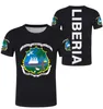 Liberia T Shirt DIY Men Men Kobiet Flaga narodowa i emblemat HARAJUKU HIP HOP T SHIRT LR Republic Liberian T Shirt Tops 220616GX