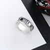 Mens Womens double G Anneaux Marcassite Couples Gear Ring Version de haute qualité Spot Bijoux de luxe en gros