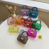 Barngelépåsar och handväskor Söt Mini Crossbody Väskor för tjejer PVC Clutch Bag Kawaii Baby Coin Pouch Toddler Clear Purse