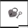 D￶rrl￥s H￥rdvarubyggnad levererar hem Garden Heart -formad vintage mini Love Padlocks med nyckel f￶r handv￤ska Small Lage Bag Diary Book D