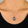 Подвесная круглая гравированная Pave Cz Black White Evil Eye Boho Bohemia Gold Rose Gold Latch