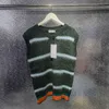 2022 Womens Vests Fashion Loose Casual Stripe Pattern Mens V-neck Knitted Vest High Quality Street Wear