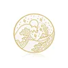 Lotus Wave Round Badge Brosch Seaside Wave Star Moon Ocean Plant Emamel Pin Hat Coat Lapel Brosch Neutral Japanese Gifts5222926