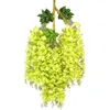 Dekorativa blommor kransar konstgjorda wisteria hängande 12 datorer simulering siden blommor hortensia för diy garland vinstockar hemfest deco