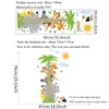 Animals Coconut Tree Wall Sticker Living Room For Kids Home Decoration Mural Bedroom Wallpaper Removable Cartoon Stickers 220607