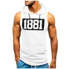 Sports tank tops män fitness muskeltryck ärmlös huva bodybuilding ficka tätt torkande toppar sommartröja för män kläder 220617