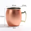 550 ml 18 once martellato rame placcato Moscow mule boccale tazza di birra tazza di caffè tazza rame placcato canecas tazze tazza da viaggio cucina FY4717 ss1118