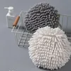Towel Chenille Bathroom Absorbent Soft Cute Quick-drying Kitchen Kids Children Adults Spherical Round Hanging Hand Towels Home Decor